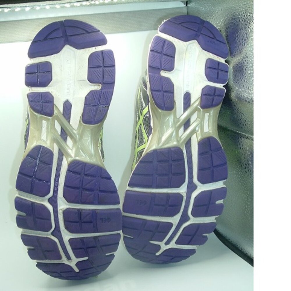 Asics Gel Kayano 21 Shoes Womens Size 7.5 Purple Lime Gray Running Sneakers - Picture 6 of 7